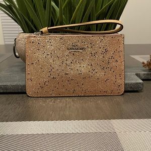 *Lowest Price* Coach Star Glitter Corner Zip Wristlet